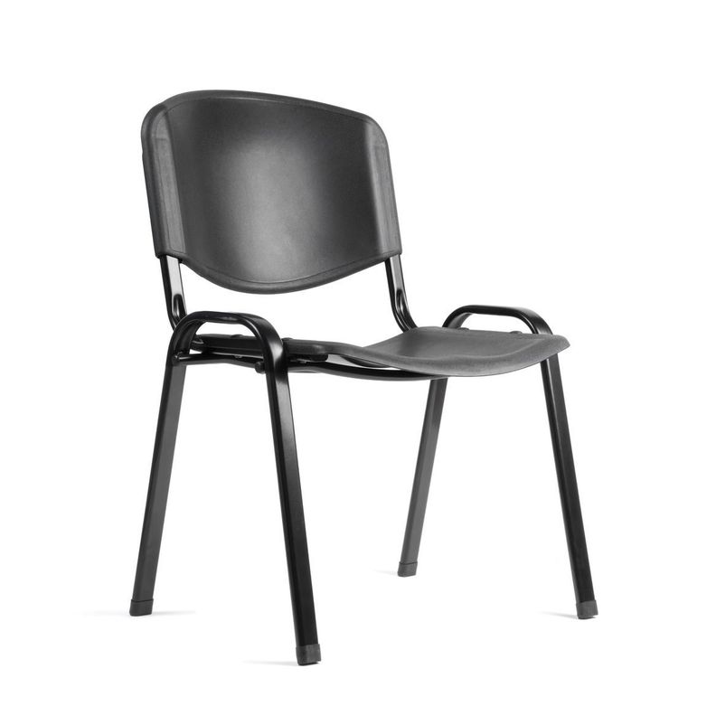 Silla visita ISO polipropileno negro