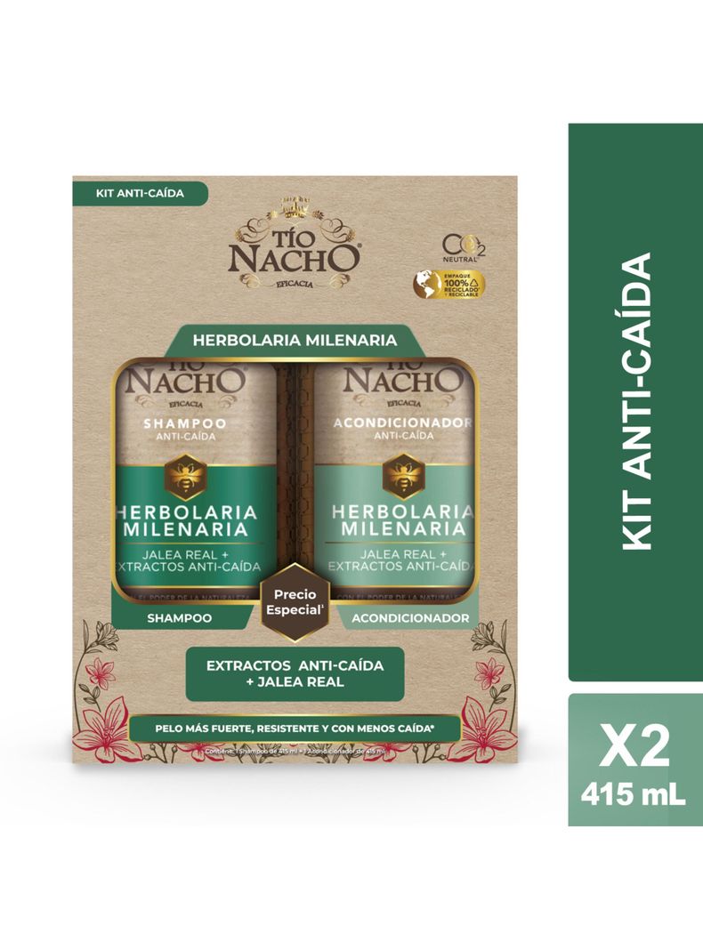 Pack Tío Nacho Herbolaria Shampoo + Acondicionador 415 ML-0