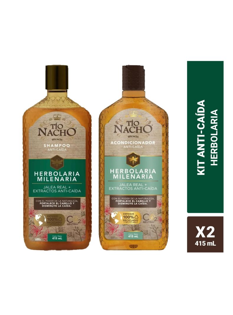 Pack Tío Nacho Herbolaria Shampoo + Acondicionador 415 ML-1