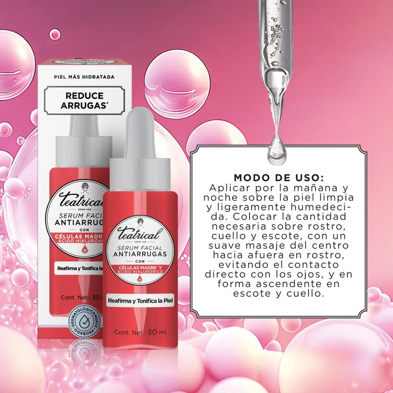 Teatrical Serum Antiarrugas Con Ácido Hialurónico 30Ml-7