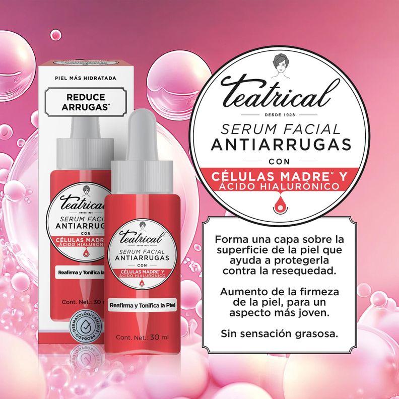 Teatrical Serum Antiarrugas Con Ácido Hialurónico 30Ml-8