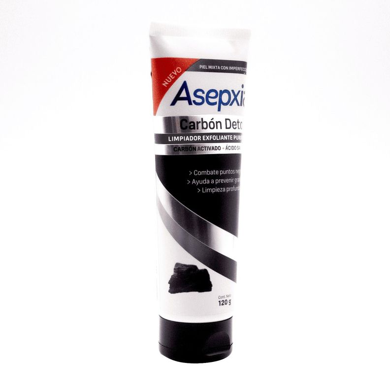 Asepxia Carbón Limpiador Líquido Exfoliante 120 Gr-2