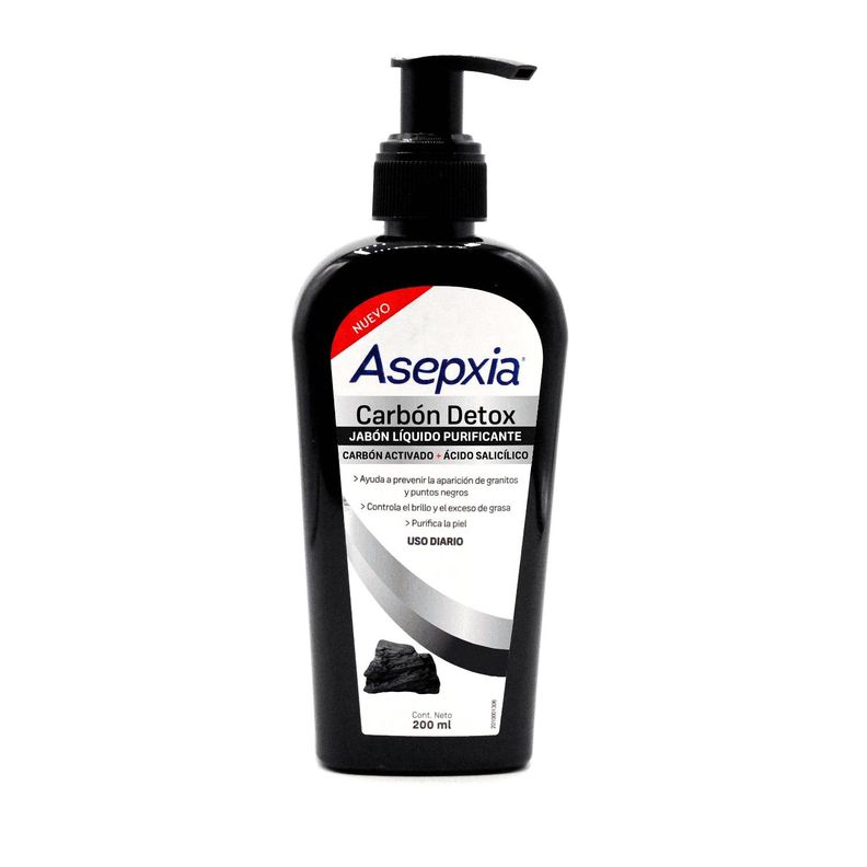 Asepxia Carbón Jabón Líquido Purificante 200 ML-0