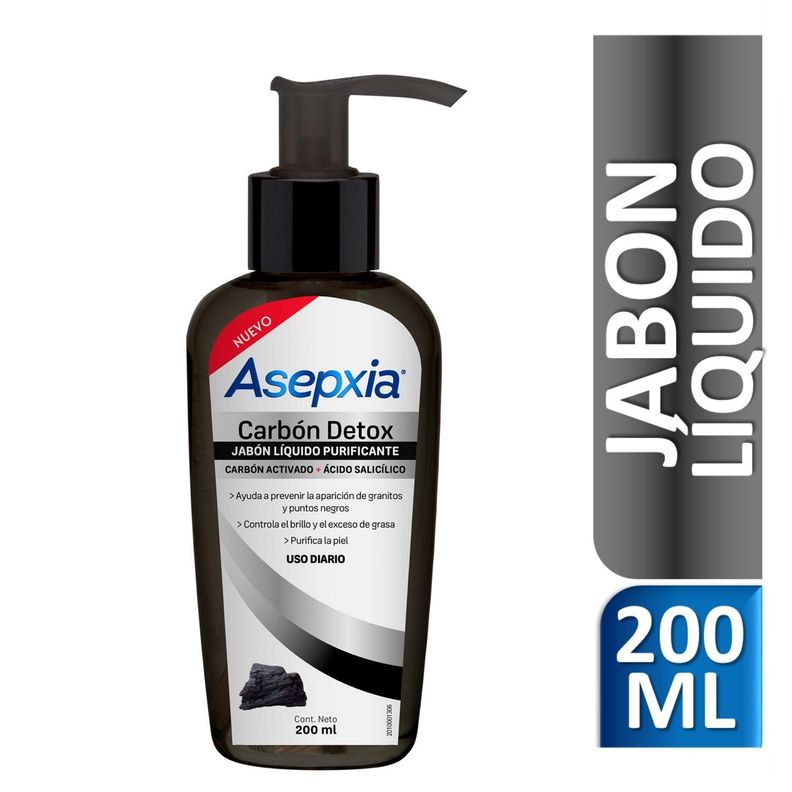 Asepxia Carbón Jabón Líquido Purificante 200 ML-1