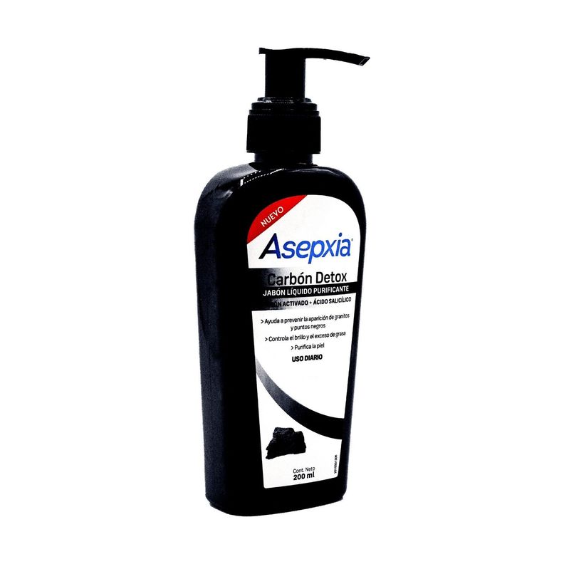 Asepxia Carbón Jabón Líquido Purificante 200 ML-3