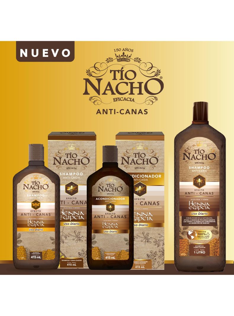 Tío Nacho Shampoo Anti Canas 1 Lt-3