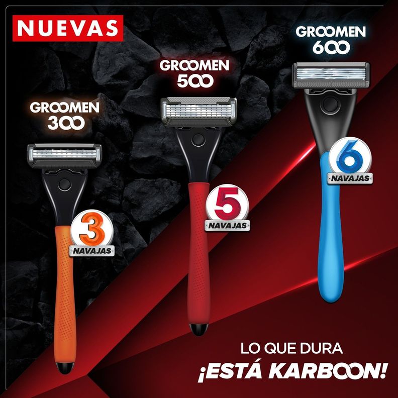 Máquina Afeitar Groomen 300 + 1 Cartucho De 3 Navajas-5
