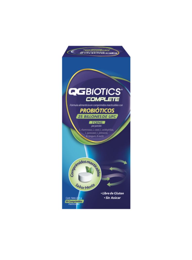 QGBiotics Complete probióticos 25 billon UFC 30 masticables-0