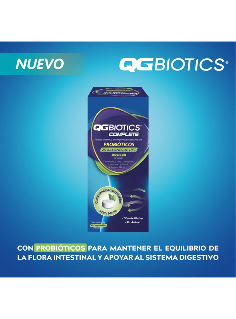 QGBiotics Complete probióticos 25 billon UFC 30 masticables-1