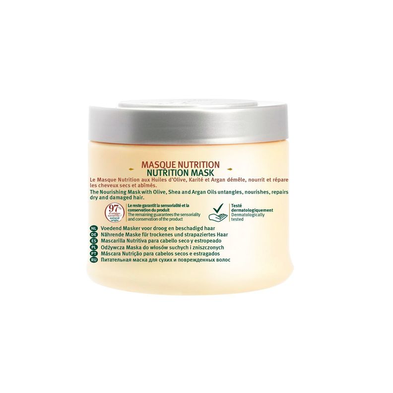 Máscara Nutriente Cabello Seco y  Dañado - Sin Silicona - Producto Vegano - 330 ml-1