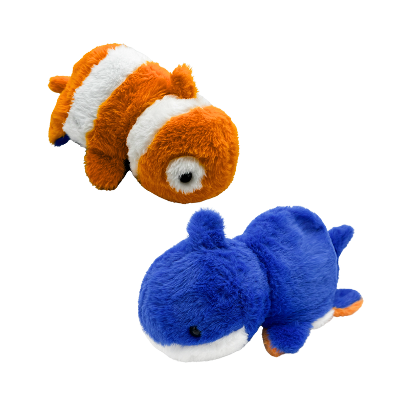 Peluche Reversible Tiburon y Nemo Buinzoo Azul