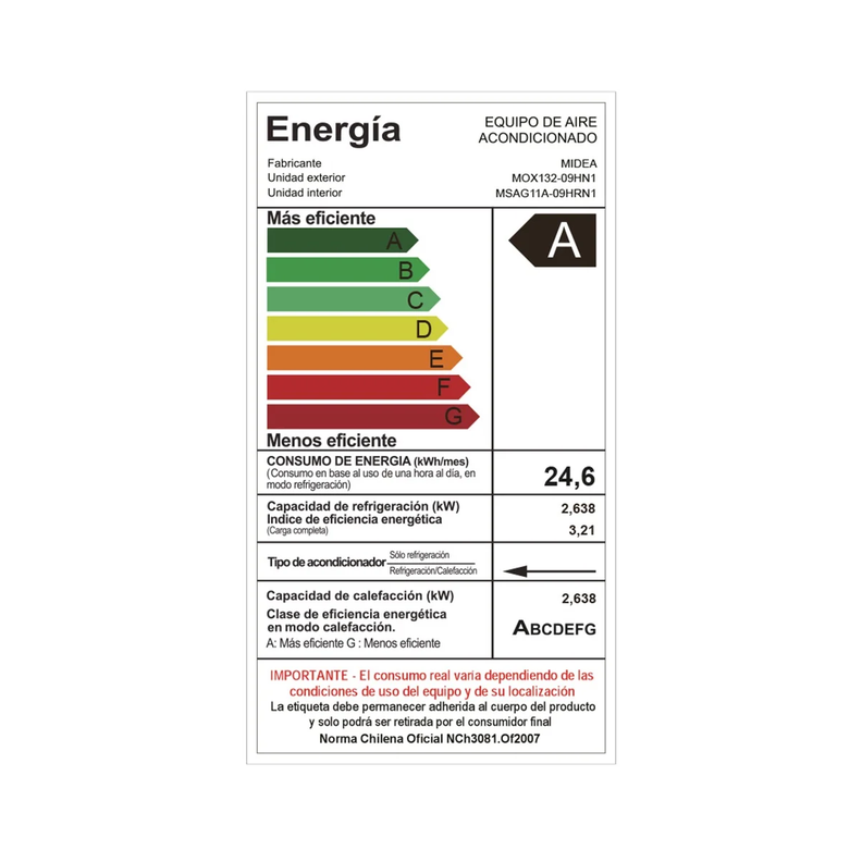 Aire Acondicionado Split Inverter 9000BTU Frío-Calor Xtra-4