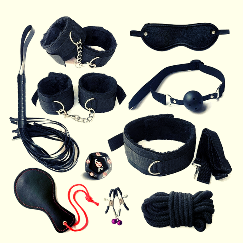 KIT BONDAGE 10 PIEZAS NEGRO-0