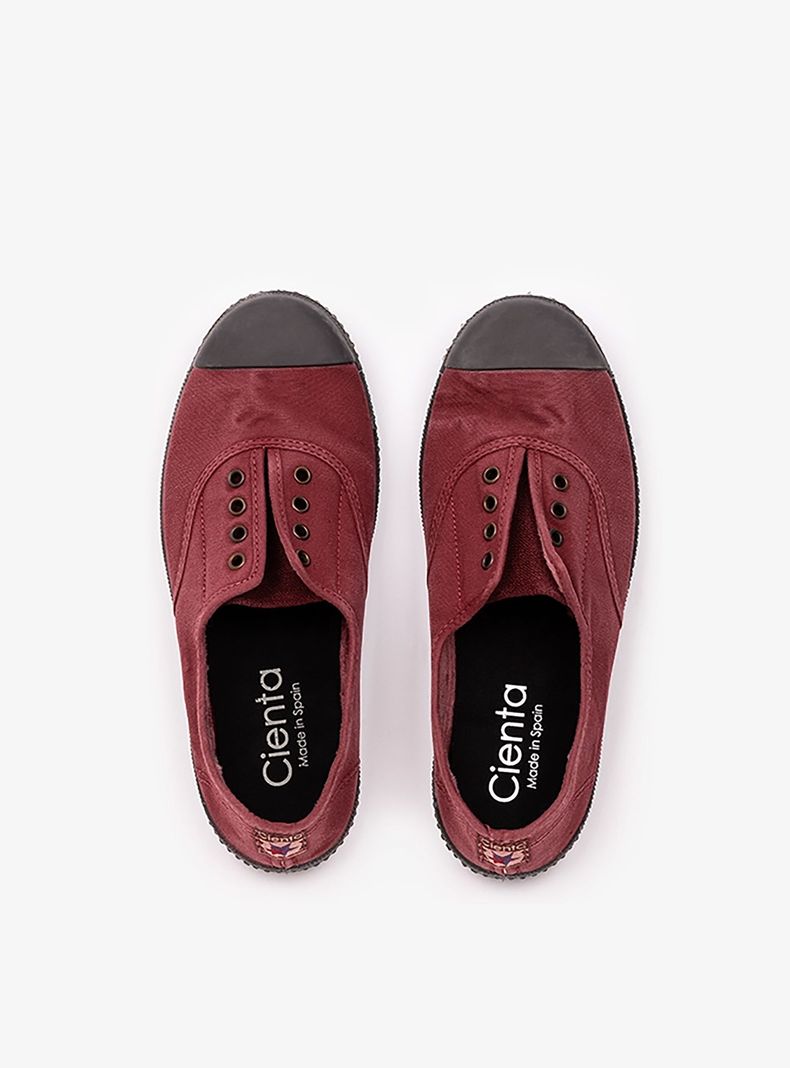 Zapatilla lona sin cordones y con forro interior 23-27) Cienta
