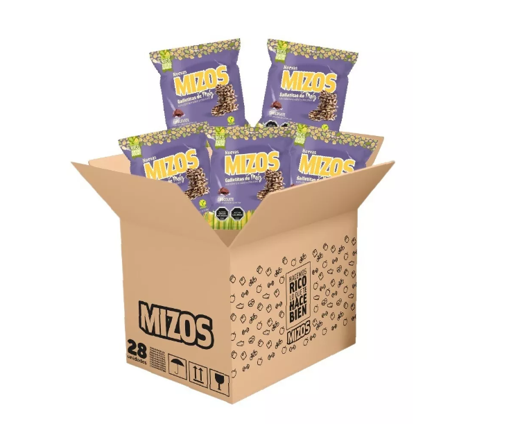 Galleta Mizos Maíz Chocolate 20 Gr. - 28 Uds.-1