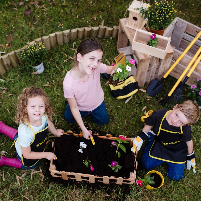 Pala recta de mano Metálico para Jardinería Niños Stanley Jr.-3