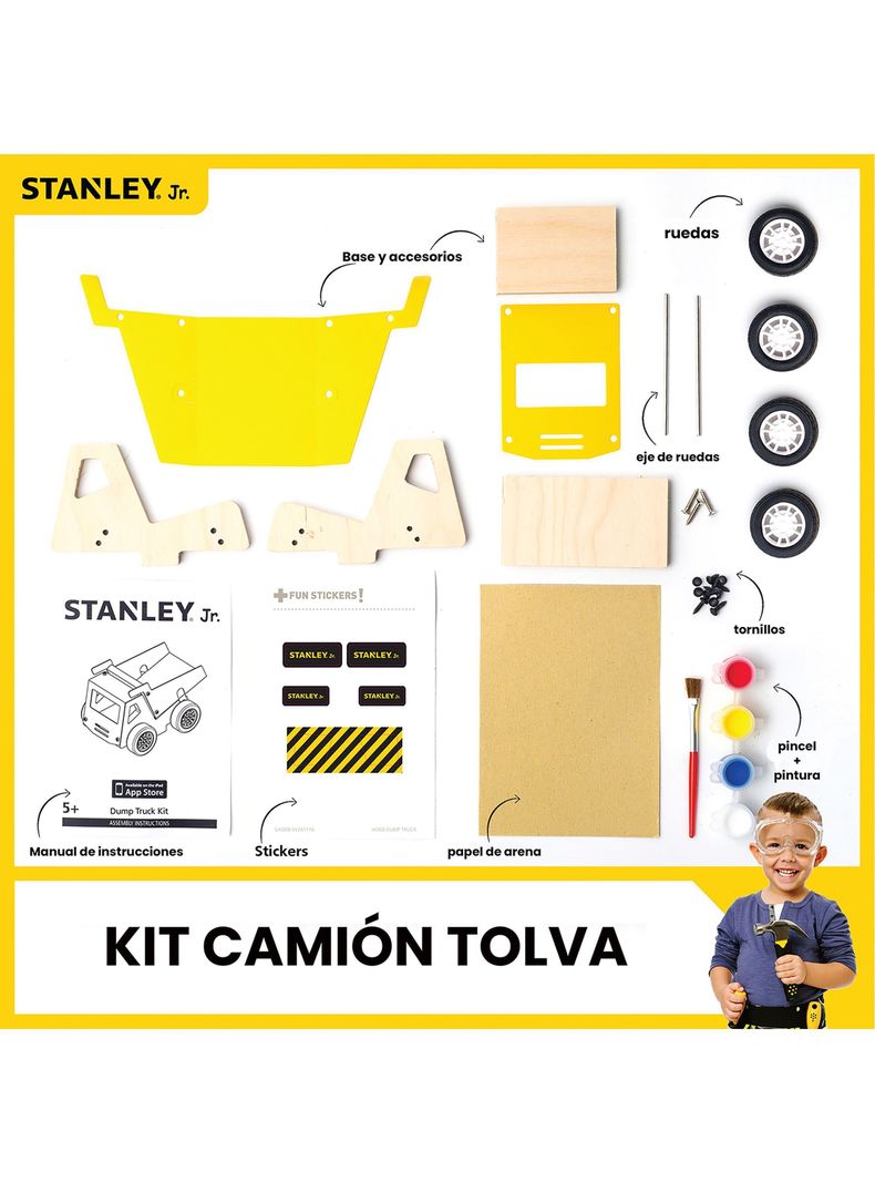 Juego de Construcción para niños Camión mediano Stanley Jr-2