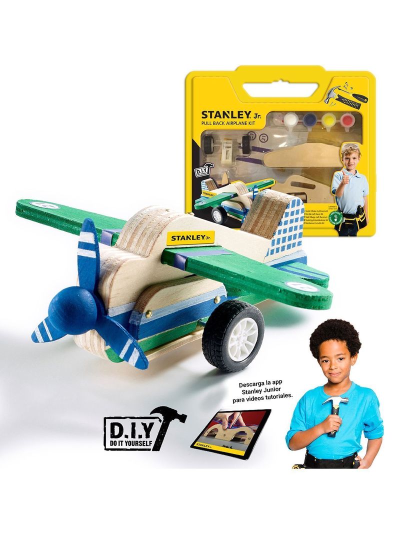 Juego de Construcción para niños Avión Retráctil Stanley Jr para armar -1