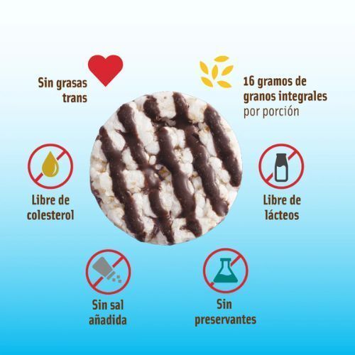 28 Snacks Integral Galletas De Arroz Mizos Chocolate Vegan-4