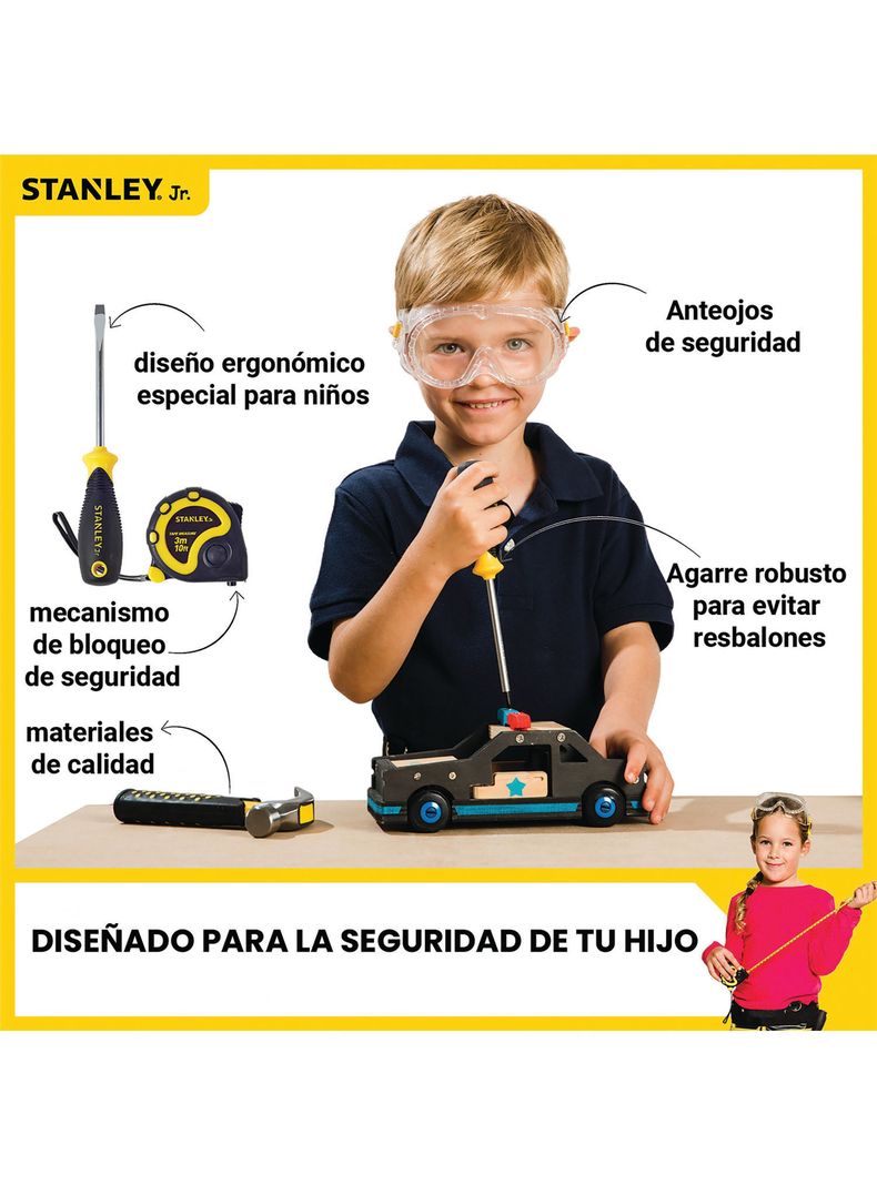 Juego de 5 Herramientas para niños Stanley Jr-1