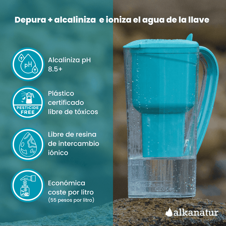 Jarra que Alcaliniza e Ioniza el agua Alkanatur-2