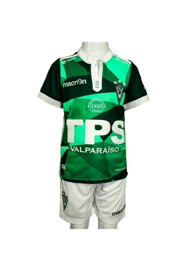 Kit Bebé Camiseta Short Santiago Wanderers 2017 Titular-0
