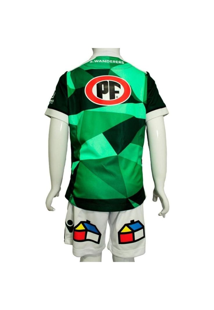 Kit Bebé Camiseta Short Santiago Wanderers 2017 Titular-3