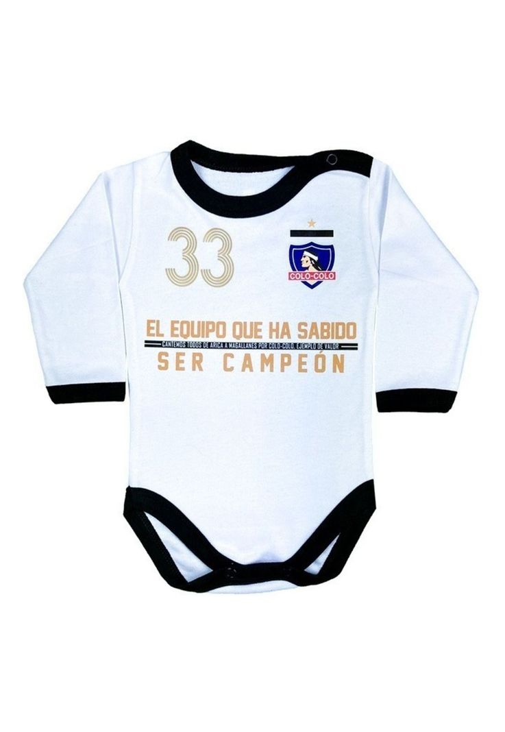      Body Bebé Colo Colo Local Blanco 33 Oficial Manga Larga-0