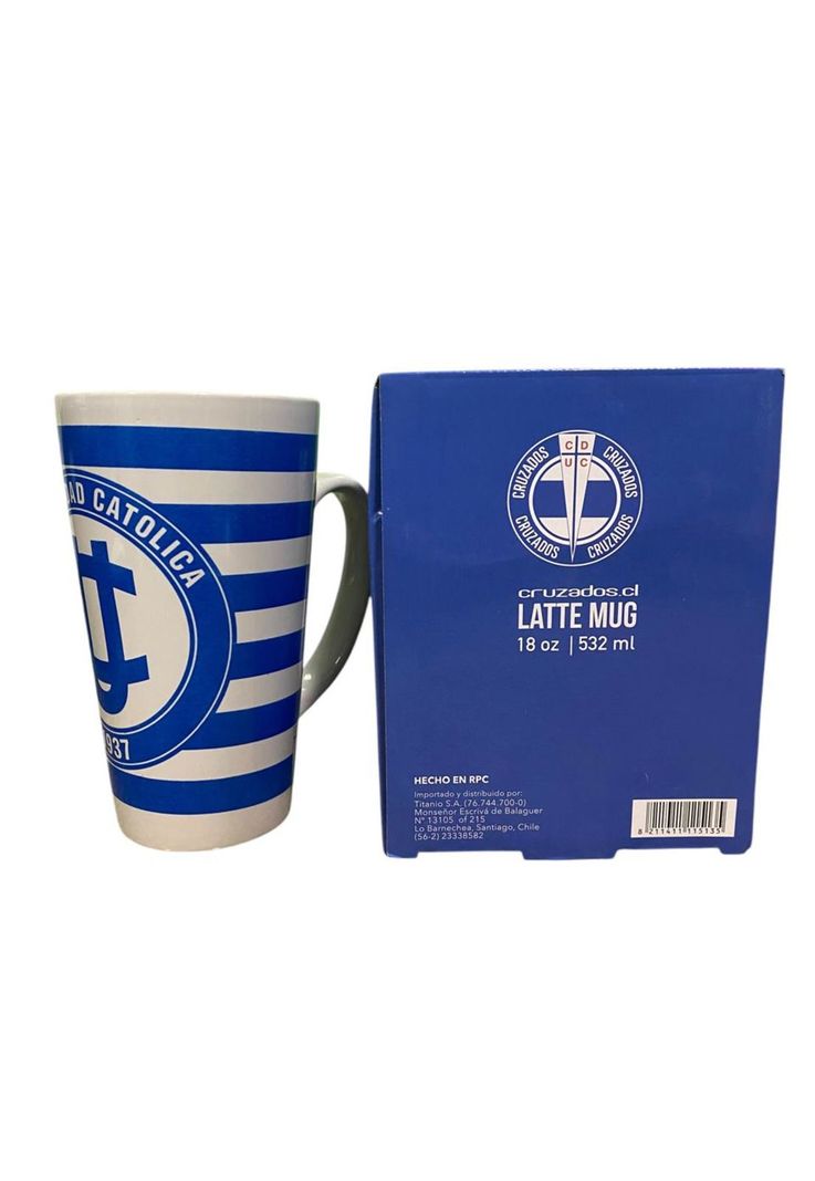 Tazon Latte Universidad Católica Oficial Original Titanio-1