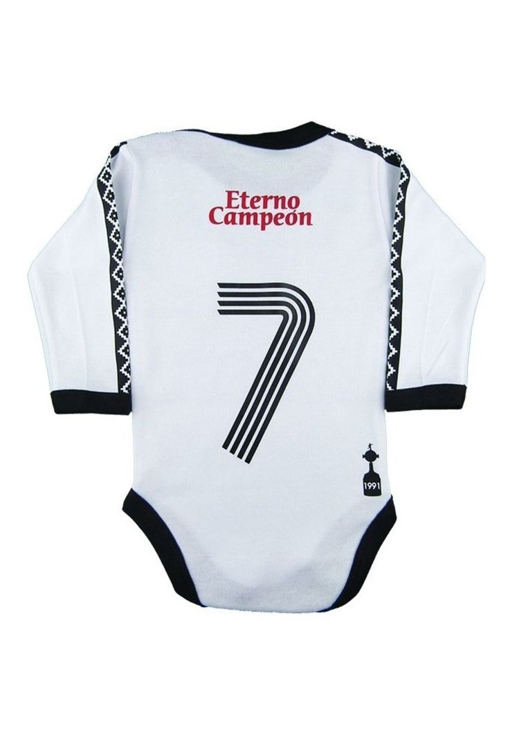      Body Bebé Colo Colo Local Blanco N°7 Oficial Manga Larga-1
