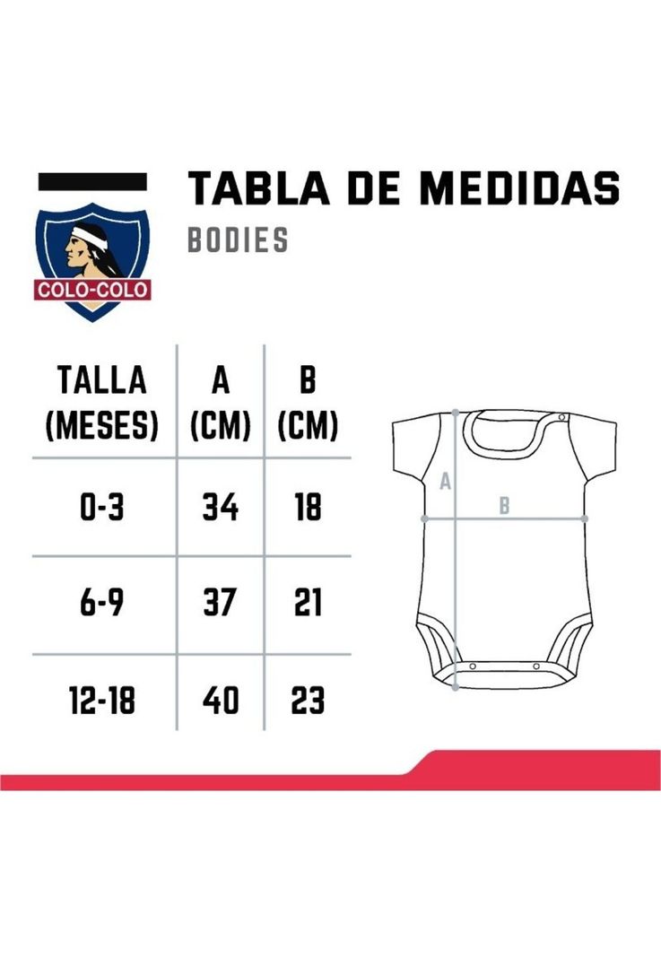      Body Bebé Colo Colo Local Blanco N°7 Oficial Manga Larga-4