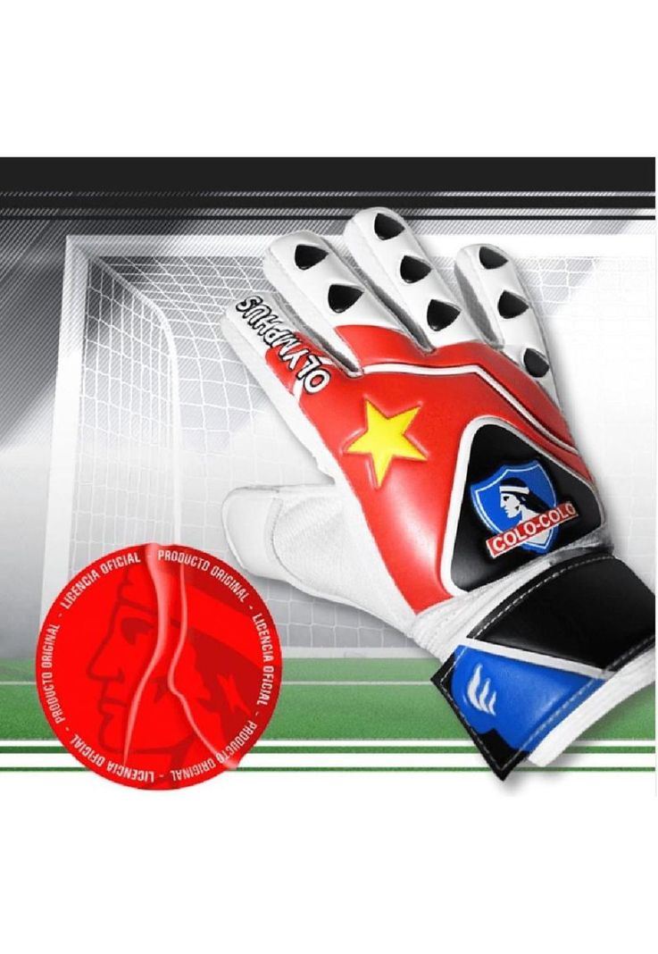 Guantes de Arquero Infantil Colo-Colo Rojo Olymphus-1