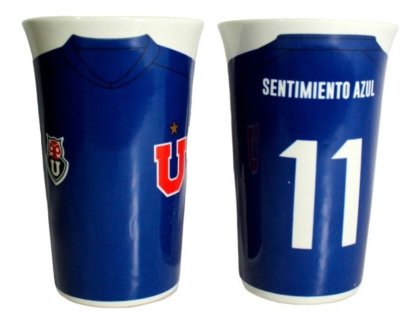 Set 2 Tazones Camiseta Universidad De Chile 325 Ml Oficial-1