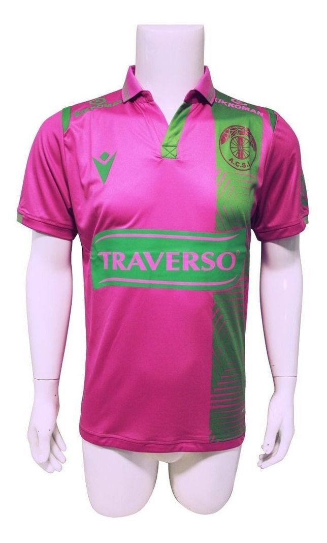      Camiseta Audax Italiano 2022 Tercera Rosada Original Macron-0