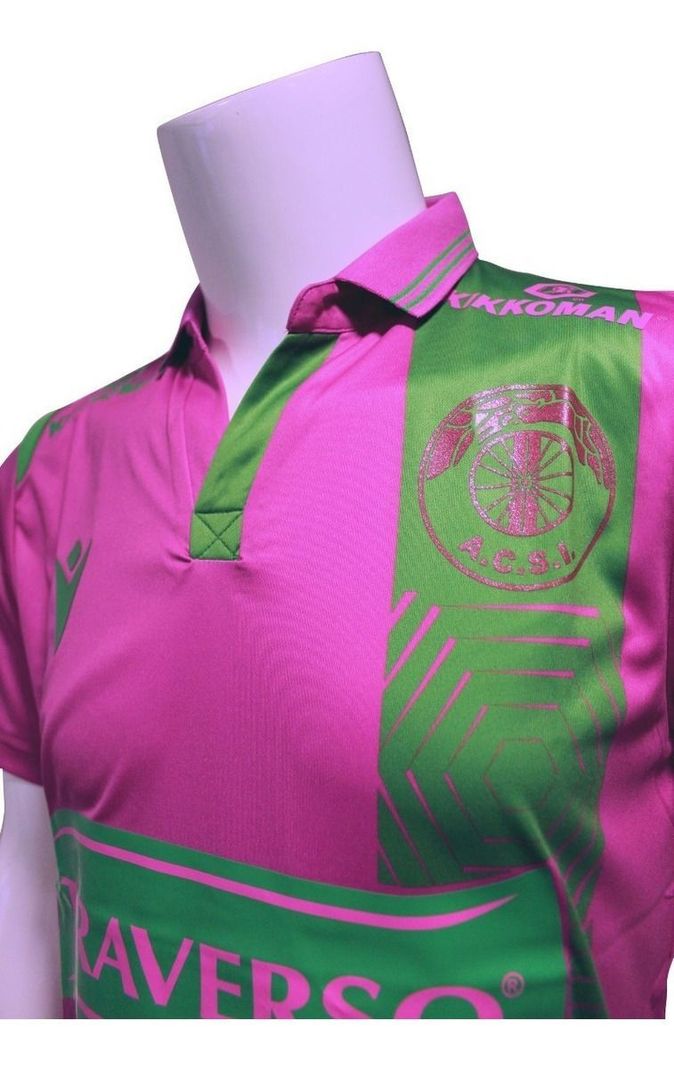      Camiseta Audax Italiano 2022 Tercera Rosada Original Macron-2