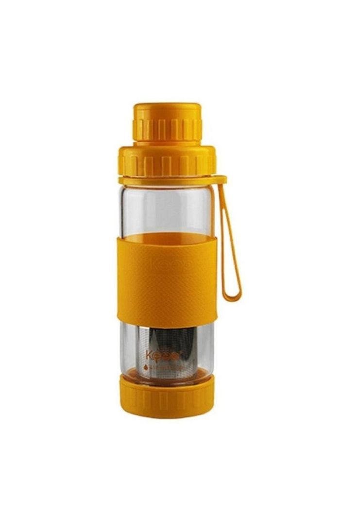 Botella Vidrio C/infusor 410ml Colores Nueva & Original Keep-0