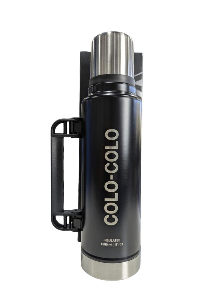 Termo Colo Colo 1,5L Acero Inoxidable Nuevo Oficial Titanio-1