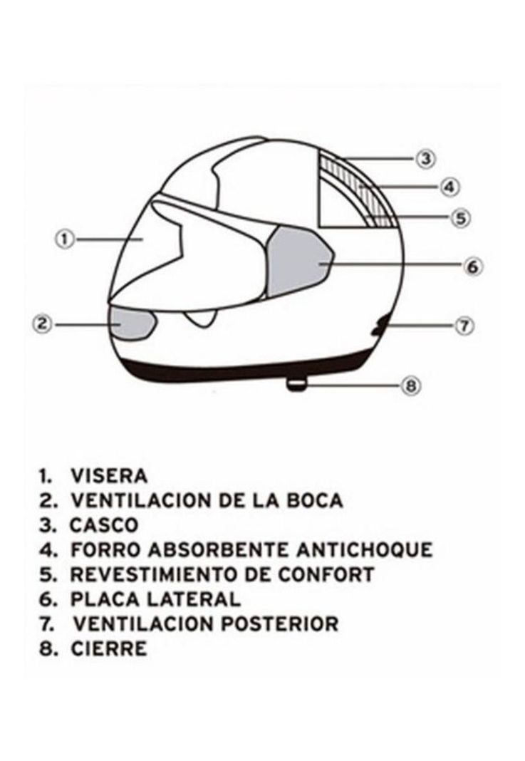      Casco Full Face Bx603 Nuevo & Original Bex-3