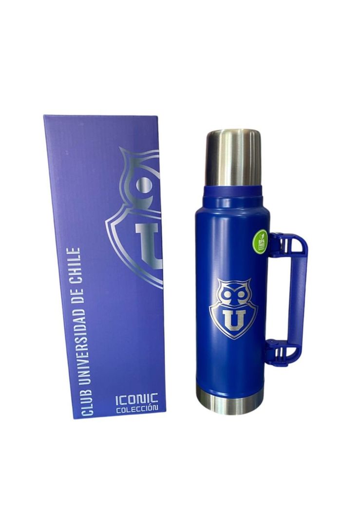 Termo Universidad De Chile 1,5L Acero Inoxidable Oficial-0