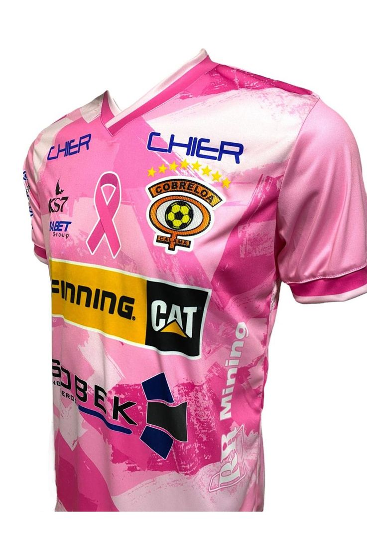 Camiseta Cobreloa 2024 Ed. Cancer de Mamas Original KS7-1