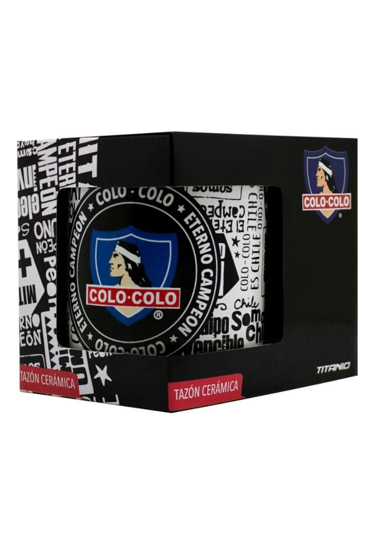 Tazón Colo Colo Cerámica 350 ML Producto Oficial Titanio-0