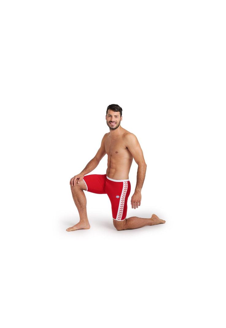 Traje baño jammer Icons Solid Rojo Arena-2