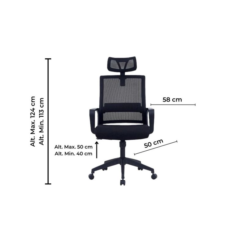 Silla Ejecutiva de Oficina PC Escritorio Giratoria Miami-1