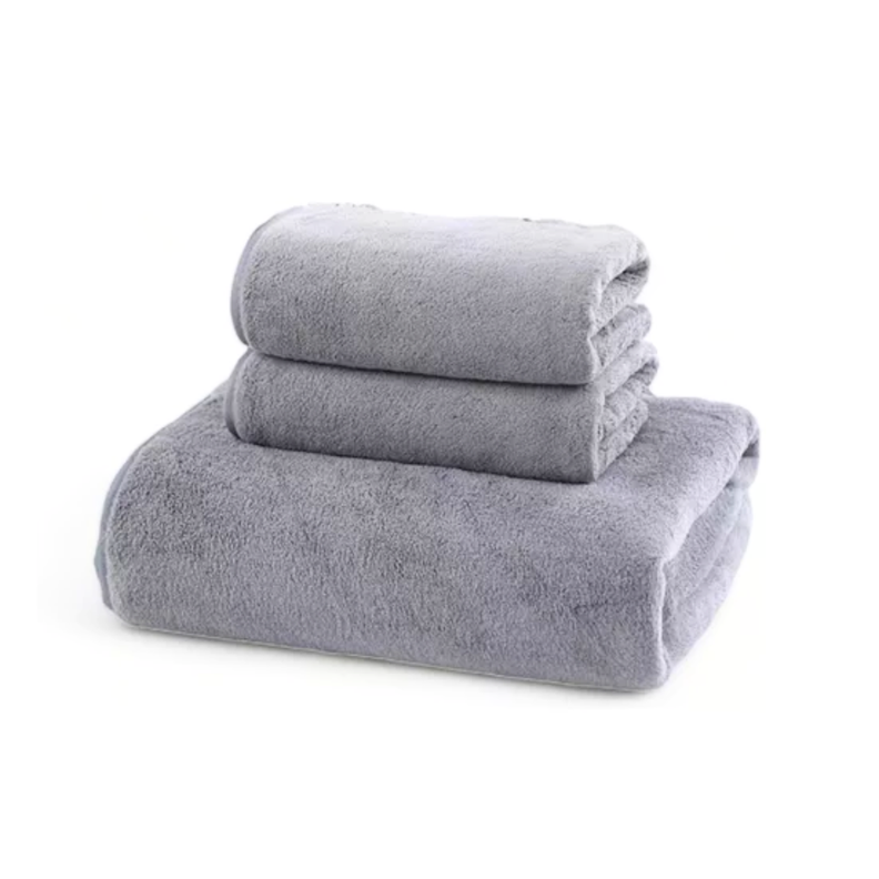 Toalla Gris Microfibra 100x140-2