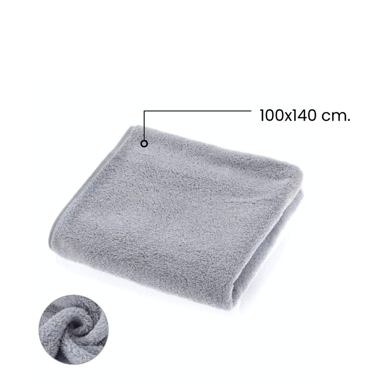 Toalla Gris Microfibra 100x140-3