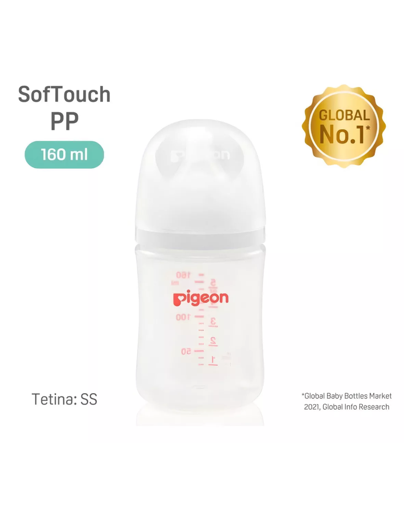 Mamadera Bebe Pigeon Softouch Boca Ancha 160ml Pp - 0+ Meses-3