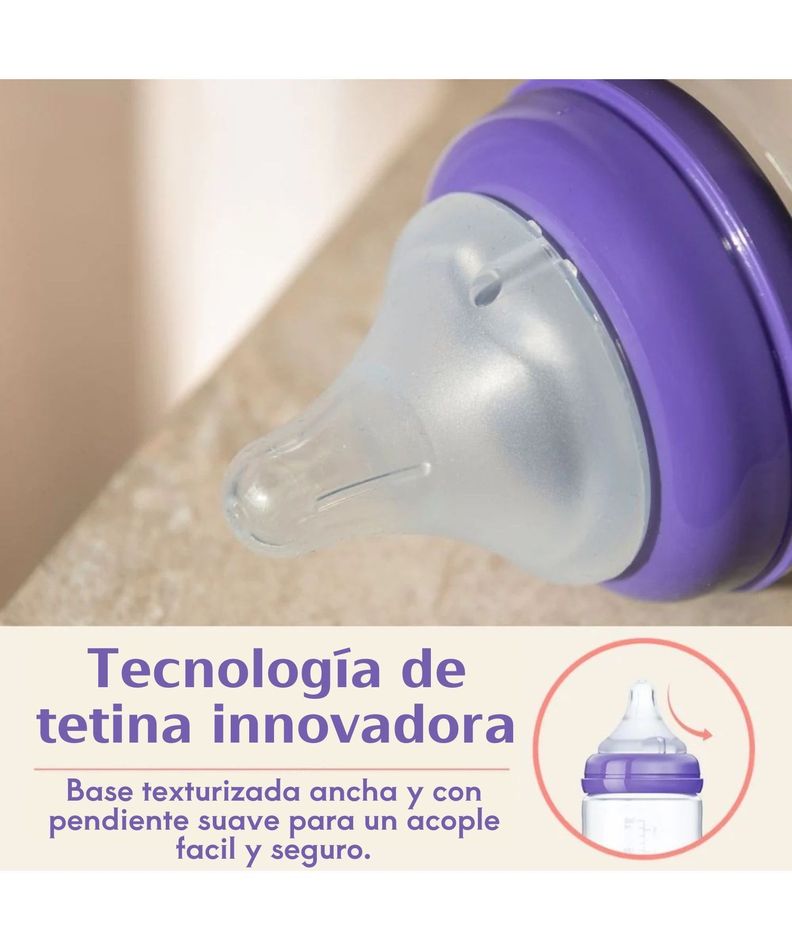 Mamadera Boca Ancha Natural Wave Lansinoh 160ml-3