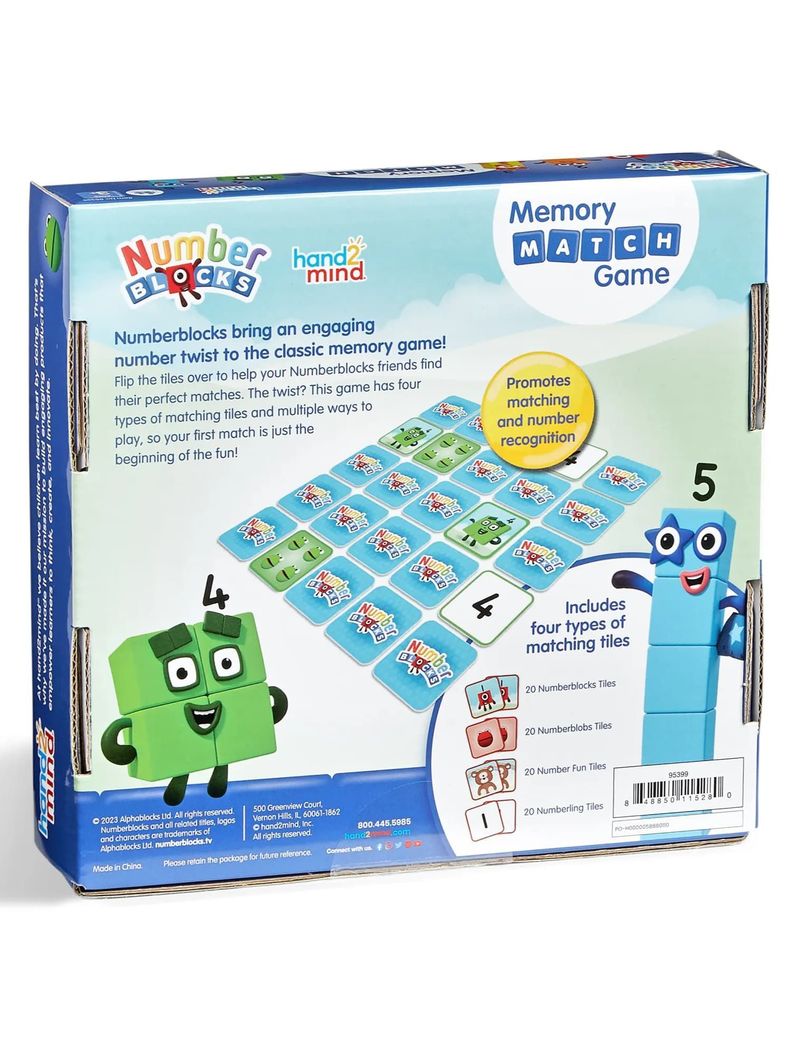 Numberblocks Juego Memorice Niños - Amigos 1 Al 10 80pzs-2