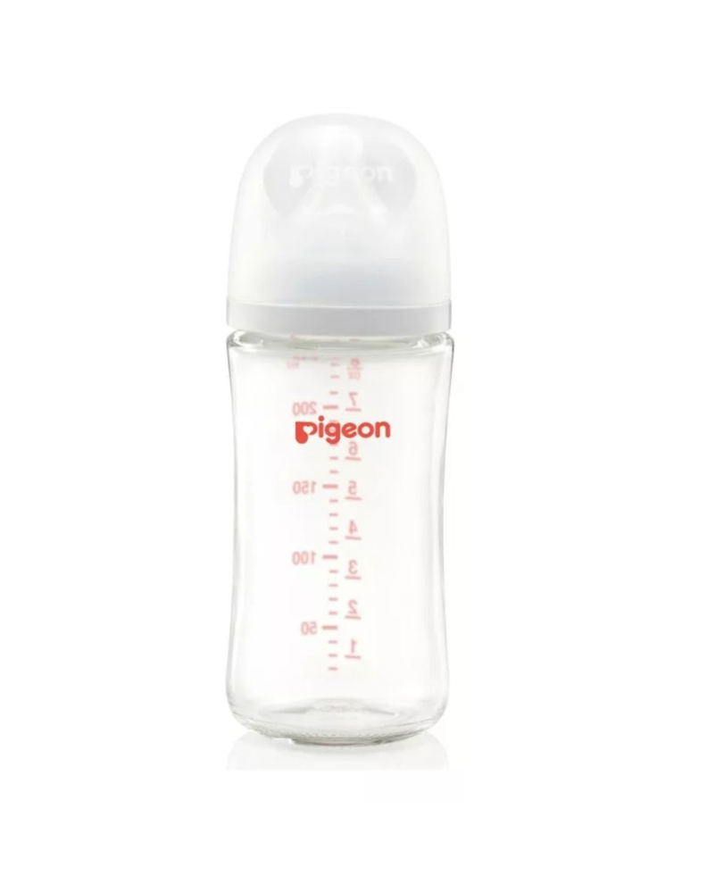 Mamadera Pigeon Softouch Boca Ancha 240ml Vidrio - 3+ Meses-1