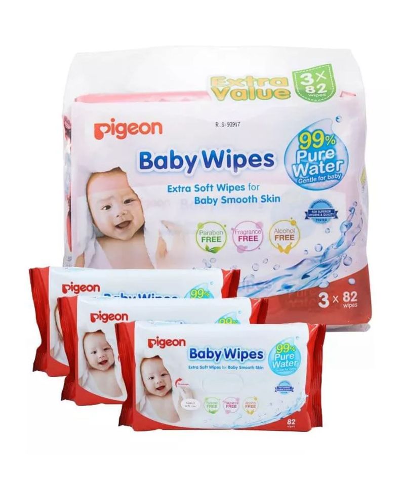 Toallitas Húmedas Wipes Bebe 99% Agua Pura Pack 3 X 82 uds-0